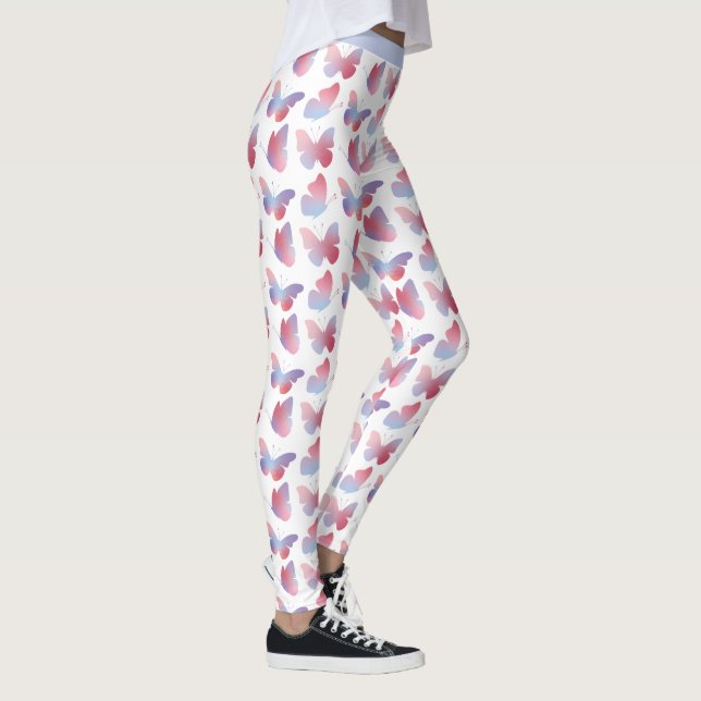 Leggings Papillon rose pâle Design Motif Pastel (Droite)