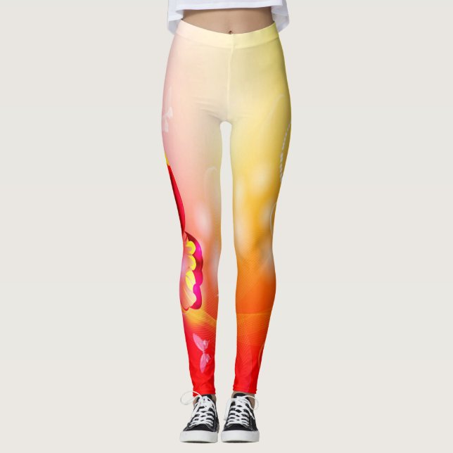 Leggings Papillon rouge (Devant)