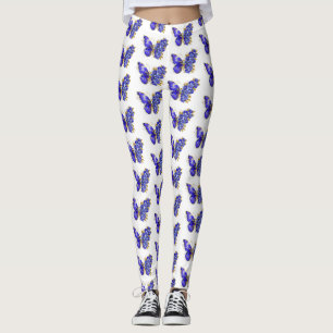 Leggings Papillon saphir à fleurs