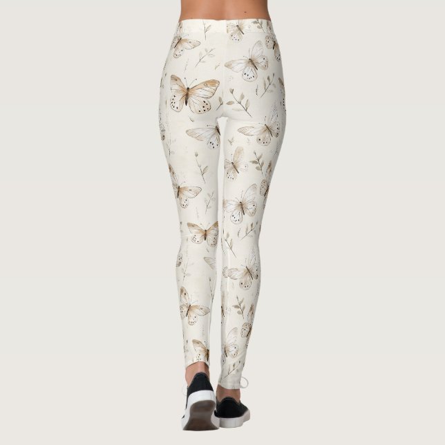 Leggings Papillons à crème chic (Dos)