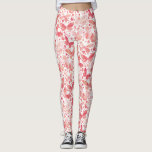Leggings Papillons Aquarelle Corail rose<br><div class="desc">Peinture de papillon corail rose et blanc aquarelle.</div>