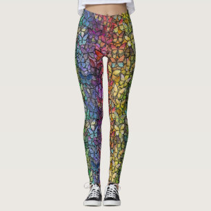 Leggings papillons arc-en-ciel