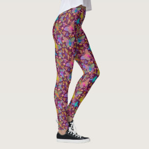 Leggings Papillons en ruines sous la lune de minuit