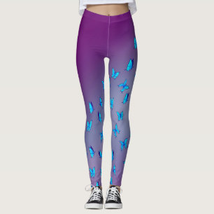 Leggings Papillons enchantés Jambes violettes