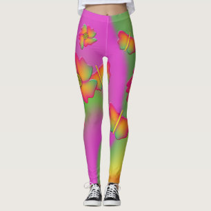 Leggings Papillons et fleurs