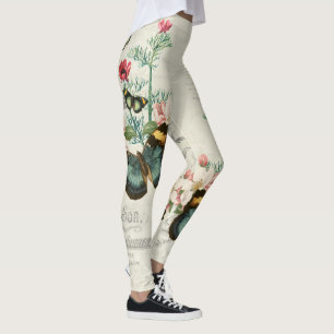 Leggings Papillons Fleur sauvage Ephémère Romantique Vintag
