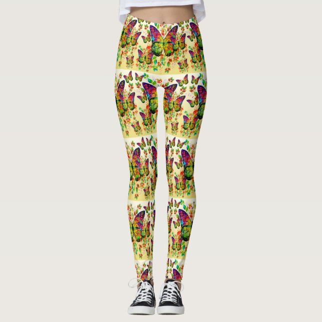 LEGGINGS PAPILLONS PRINTANIERS NATURE COLORÉE (Devant)