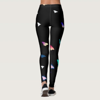 Leggings Papillons sur les guêtres noires