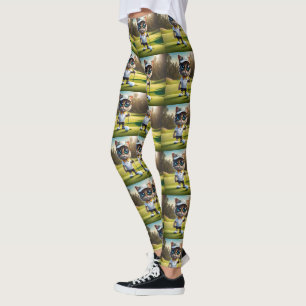Leggings "Par tee Time : Le Cool Chat’s Golf Swing!"
