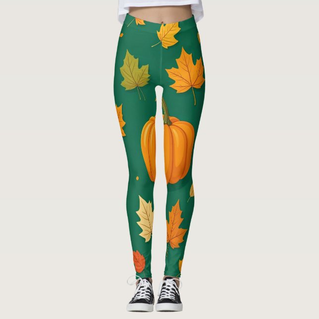 Leggings Parade de citrouilles (Devant)