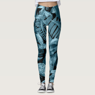 Leggings Paradis de l'aquarelle tropicale : Fleur de la jun