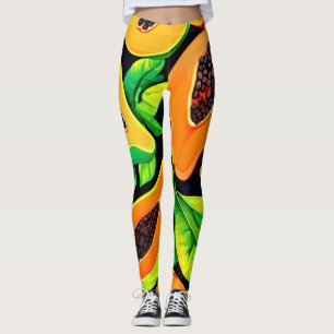 Leggings Paradis tropical de la papaye
