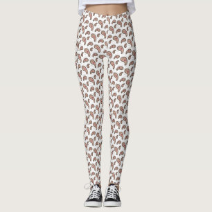 Leggings Paramecia Paisley Biologie Sciences Blanc