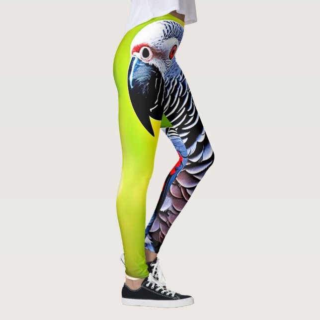 Leggings Parler de perroquet gris africain (Droite)