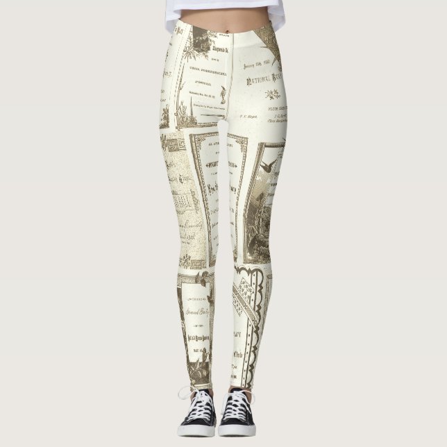 Leggings Parti des invitations du club Sepia d'Elgin Illino (Devant)