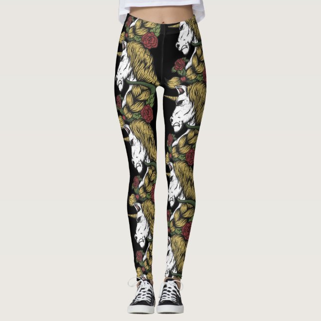 Leggings Parti Unicorn guerrier (Devant)