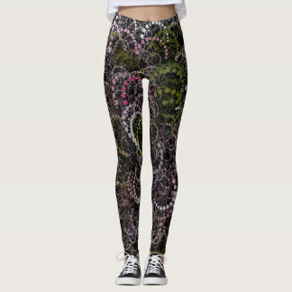 Leggings particleArt Floral 1