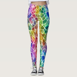 Leggings Parties scintillant Abstrait Octagon géométrique