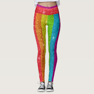 Leggings Parties scintillant arc-en-ciel Drapeau Gay pride 