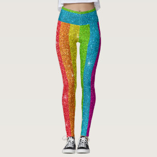 Leggings Parties scintillant Arc-en-ciel drapeau mariage Ga