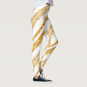 Leggings Parties scintillant blanche or Boho Collection de