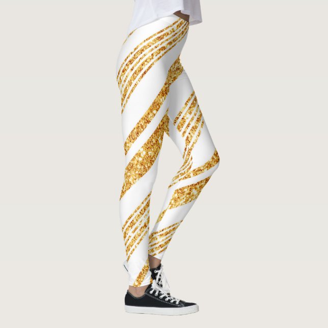 Leggings Parties scintillant blanche or Boho Collection de  (Droite)
