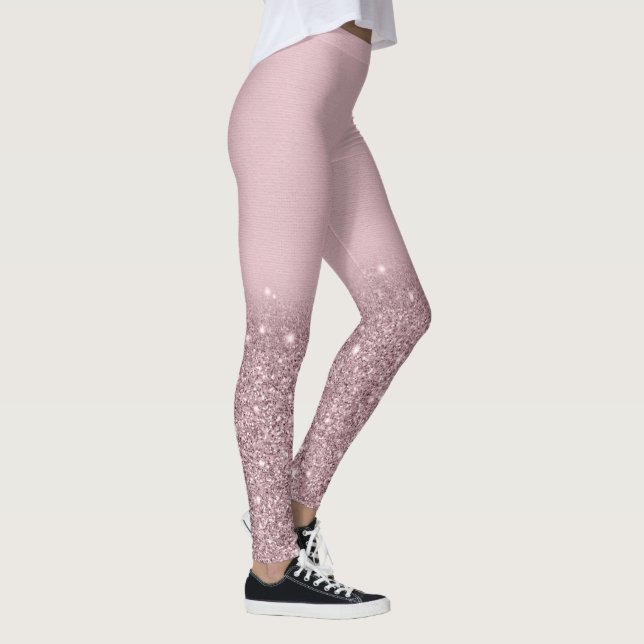 Leggings Parties scintillant brillant or rose (Droite)
