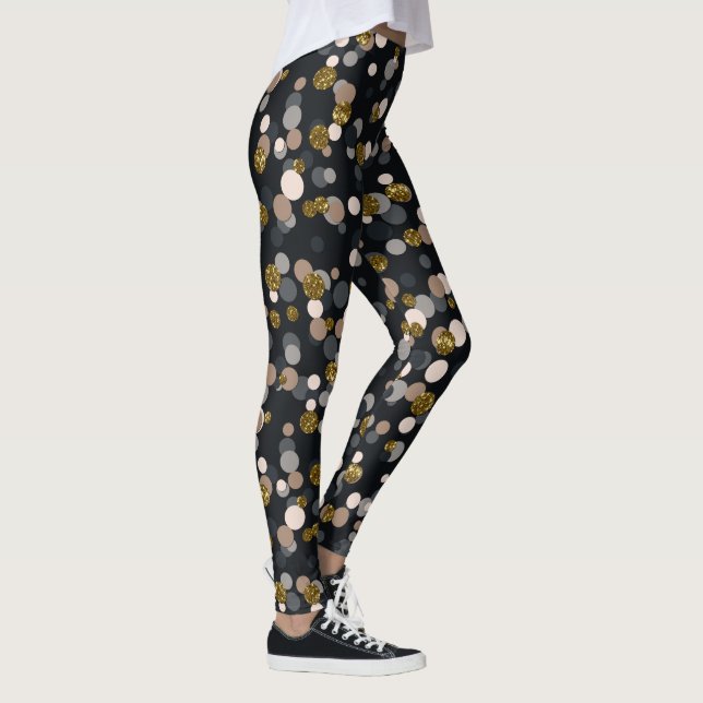 Leggings Parties scintillant Confetti Peach, Maple, Grey an (Droite)