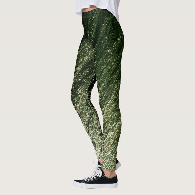 Leggings Parties scintillant Dark to Pastel Jade Ombre, Ear (Gauche)