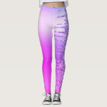 Leggings Parties scintillant de néon violet, gouttes étince<br><div class="desc">Leggings avec Purple Pink Neon Parties scintillant Sparkly Drip Party cadeau moderne - Ajouter votre texte unique - Faire votre cadeau spécial - Redimensionner et déplacer ou supprimer et ajouter du texte / des éléments avec outil de personnalisation. Conception par MIGNED. Veuillez voir mes autres projets. Vous pouvez également transférer...</div>