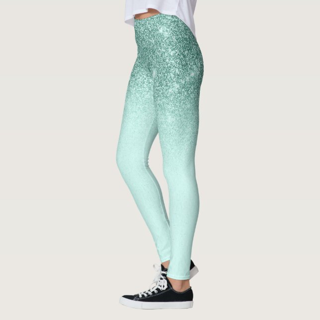 Leggings Parties scintillant de verre vert Mint Sparkle Omb (Gauche)