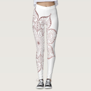 Leggings Parties scintillant des Gold Faux Roses non centré