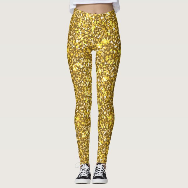 Leggings Parties scintillant d'or (Devant)