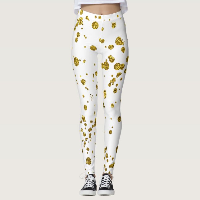Leggings Parties scintillant d'or belle (Devant)