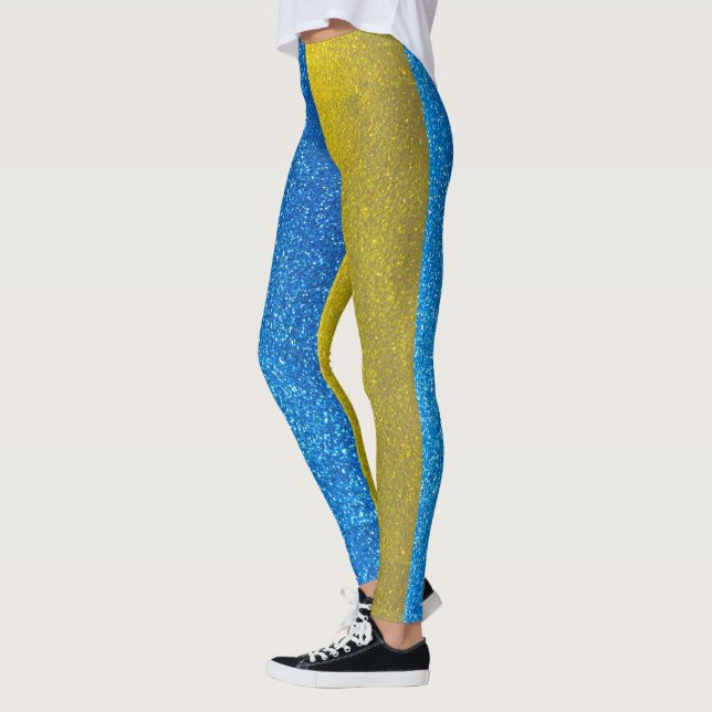Leggings Parties scintillant drapeau ukrainien Ukraine Mode (Gauche)