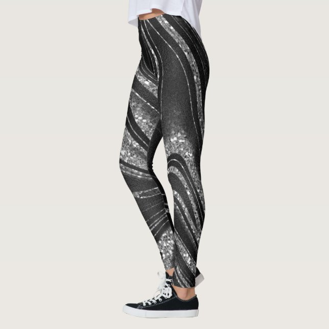 Leggings Parties scintillant En Noir Chimmer (Gauche)