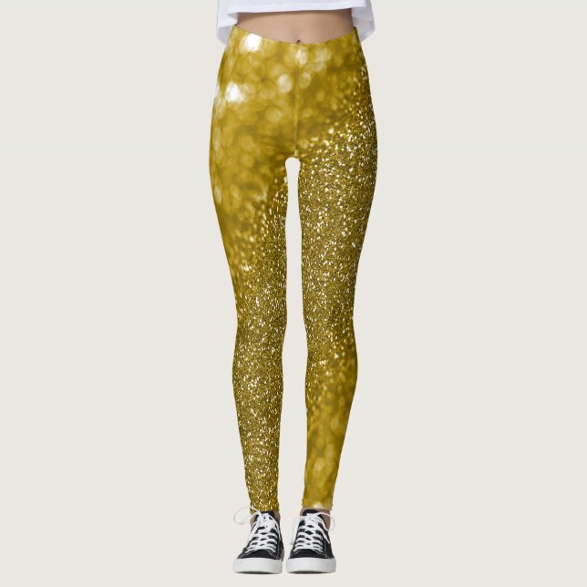 Leggings Parties scintillant en or glam (Devant)