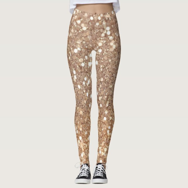 Leggings Parties scintillant en or glam (Devant)