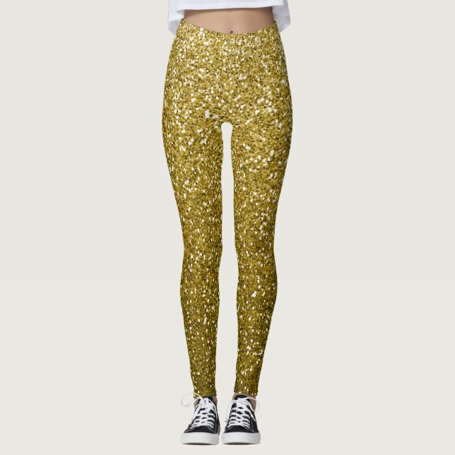 Leggings Parties scintillant en or glam (Devant)