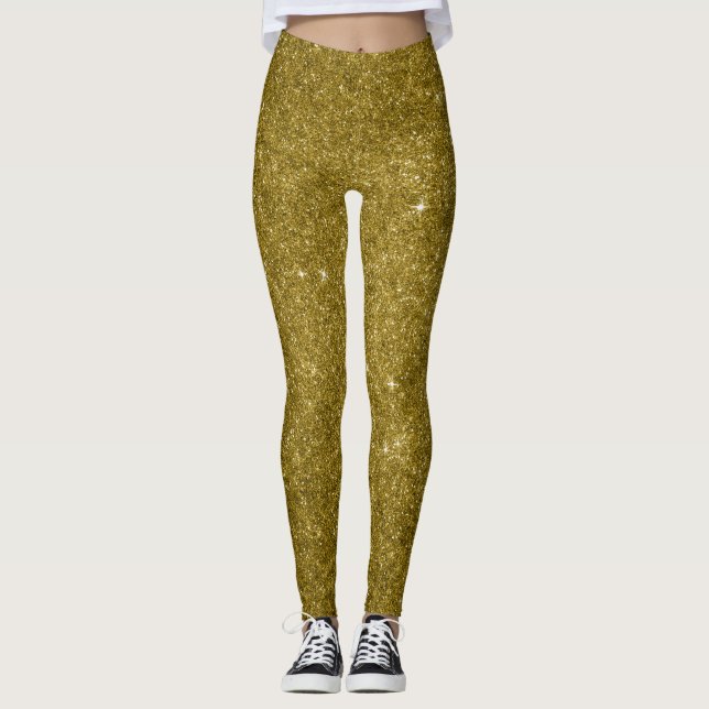Leggings Parties scintillant en or glam (Devant)