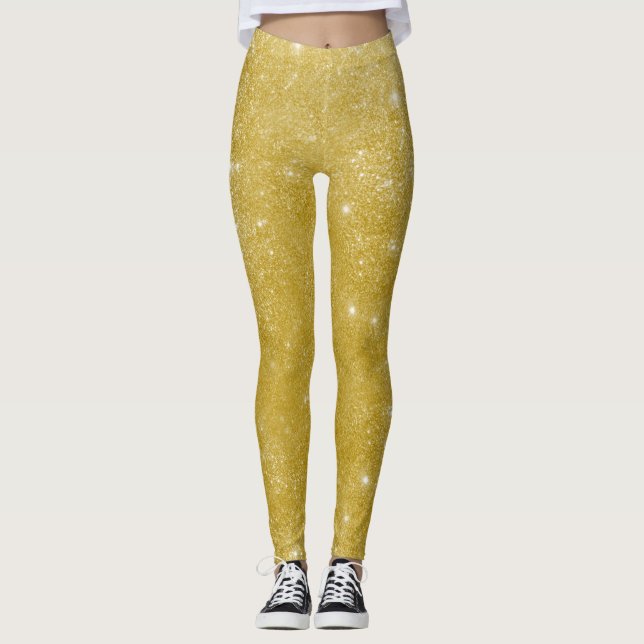 Leggings Parties scintillant en or glam (Devant)