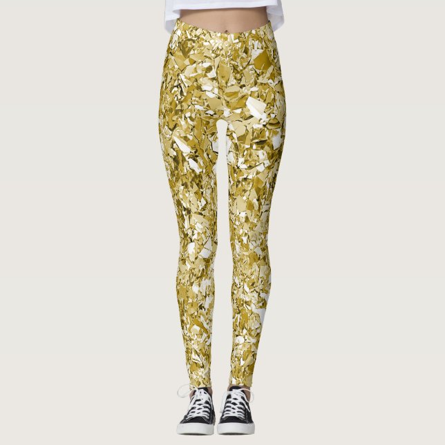 Leggings Parties scintillant en or glam (Devant)