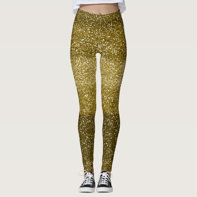 Leggings Parties scintillant en or glam (Devant)