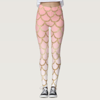 Leggings Parties scintillant en or rose Ombre, légendes de
