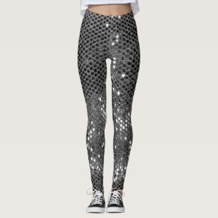 Leggings Parties scintillant gris moderne éclabousser Nom p