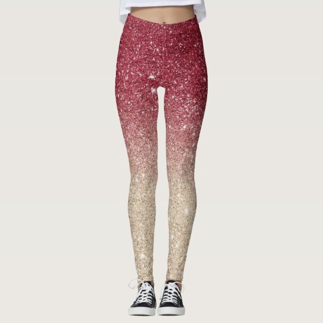 Leggings Parties scintillant gris moderne étincelles (Devant)
