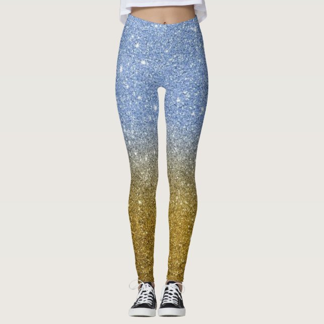 Leggings Parties scintillant gris moderne étincelles (Devant)