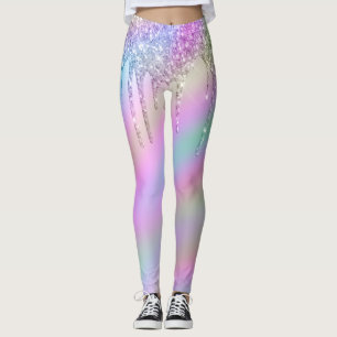 Leggings parties scintillant holographique élégante et co