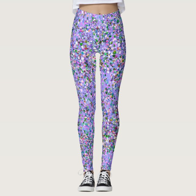 Leggings Parties scintillant Mosaic moderne Grit #4 (Devant)