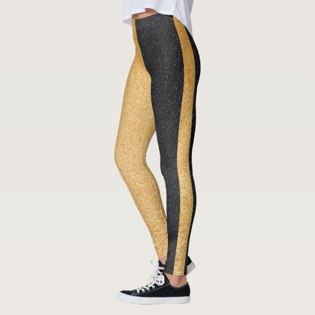 Leggings Parties scintillant Noire Et Dorée (Gauche)